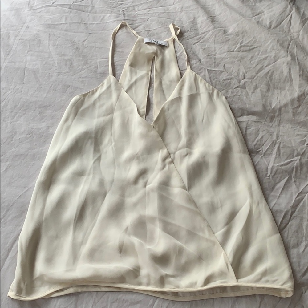 Parker silk white tank blouse